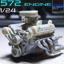 572 ENGINE 1-24th for modelkits and diecast
