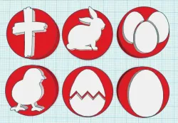 6 Easter Stamps for Clay or Play-Doh