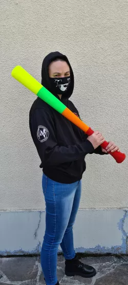 8 bit retrogaming style baseball bat