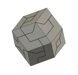 8 Piece 3X3 - RHOMBIC DODECAHEDRON PUZZLE