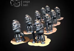 9 Custom Heads without helmet