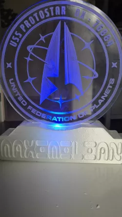 acrylic plate mount for led battery light