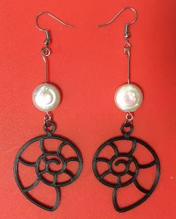 Ammonite earrings