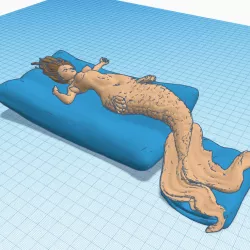 Anime relaxing mermaid (nonnude & nude version)