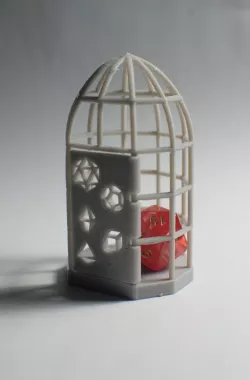 Bird cage dice jail.