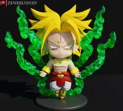 BROLY ESTYLE FUNKO CHIBY 3D PRINTING MODEL STL