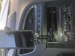 Built-in phone holder for Peugeot