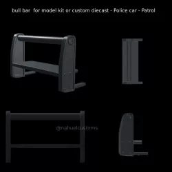 Bull bar for model kit or custom diecast - Police car - Patrol