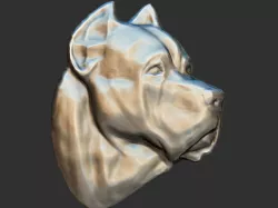 Cane Corso Head 3D Relief .STL