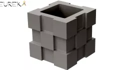 Concrete flower pot molds, rubik's cube model