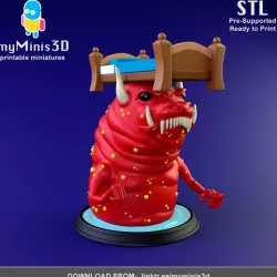 Cute Monster under the bed | 3D print models.