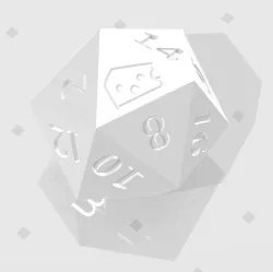 D20 Baffled Cheese Symbol Logo