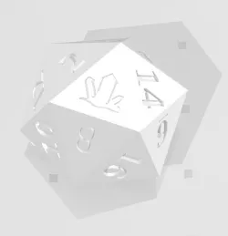 D20 Crystal Symbol Logo