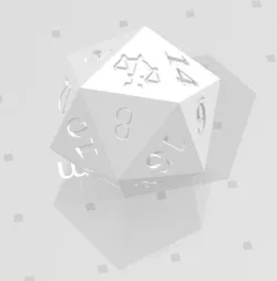 D20 Justice Scales Symbol Logo
