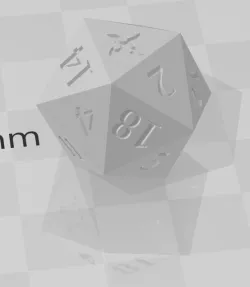 D20 Ninja Shuriken Symbol Logo