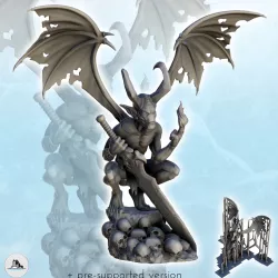 De Kravac infernal daemon (+ presupported version) (3) - Darkness Chaos Medieval Age Fantasy