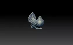 Dove decorative sculpture stl
