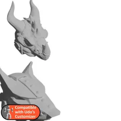 Dragon and Steel wolf heads for Udo´s customizer, remixed from Tatsura