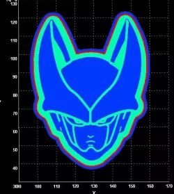 Dragon ball perfect Cell cookie cutter