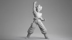 Dragon Ball Super Saiyan Son Goku Kamehameha Spirit Bomb Genki dama 3D Printed Model