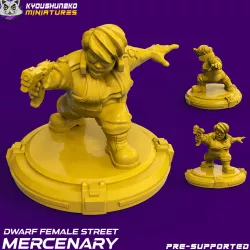 Dwarf Female Street Mercenary