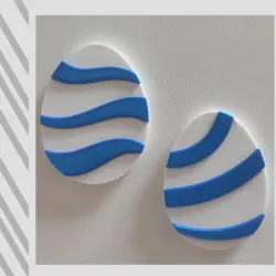 Easter striped eggs on a stick