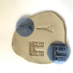 EIFFEL STAMPS, ARC DE TRIOMPHE STAMP | POLYMER CLAY POTTERY CERAMIC ACCESSORIES MAKING STAMPS | DIY TOOLS SUPPLIES | DIY