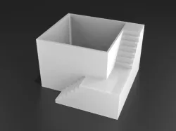 Elegant Pot Plant with printable 3D stairs