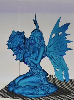 Fairy an her Wolf Spirit