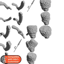 Female cossacks heads and arms remixed for Udo's customizer.
