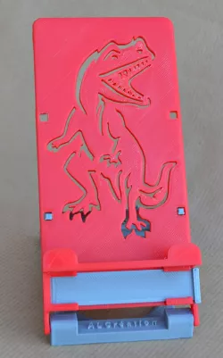 FOLDING HOLDER FOR SMARTPHONE OR TABLET - Design : Dinosaur