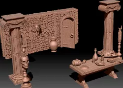 Food table and castel assets
