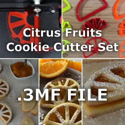 FORMINERIA CITRUS FRUITS COOKIE CUTTER - 3MF FILE FOR ENDER3