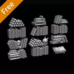 FREE - Necromancer Arcane Books - dungeon terrain