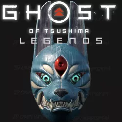 GHOST OF TSUSHIMA Legends - Assassin Dog Mask Fan Art Cosplay 3D Print and Low Poly