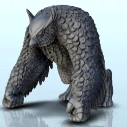 Giant wild owl (+ pre-supported version) (9) - Darkness Chaos Medieval Age of Sigmar Fantasy Warhammer