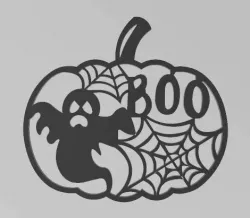 Halloween Flat Figure Ghost - Pumpkin