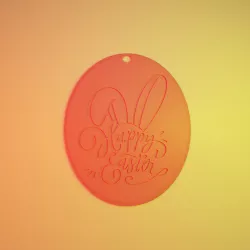 happy easter keychain