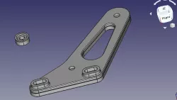 Hemera V6/ Volcano Part Cooling Duct & Mount remix for Ender 3