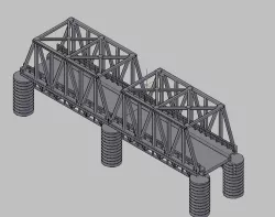 HO scale iron Bridge