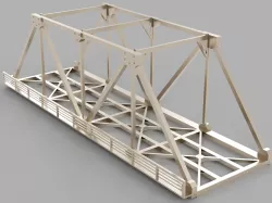 HO scale railway bridge
