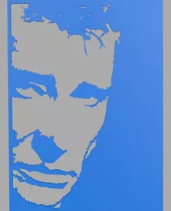 Johnny Halliday Stencil