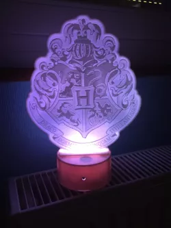 lamp lithophanie coat of arms harry potter