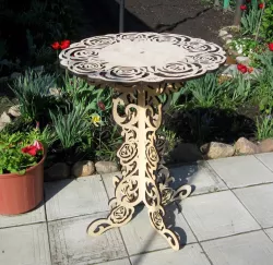 Laser Cut Wood Table