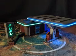 Light up fuel station for 32mm gaming