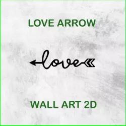LOVE ARROW WALL ART 2D