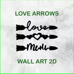LOVE ARROWS WALL ART 2D