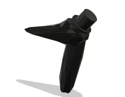 Low poly crows head with hat umbrella handle replacement.
