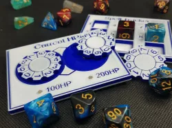Magnetic HP Tracker & D6 Spell Tracker (DnD)