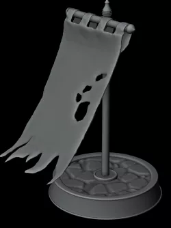 medieval damaged banner